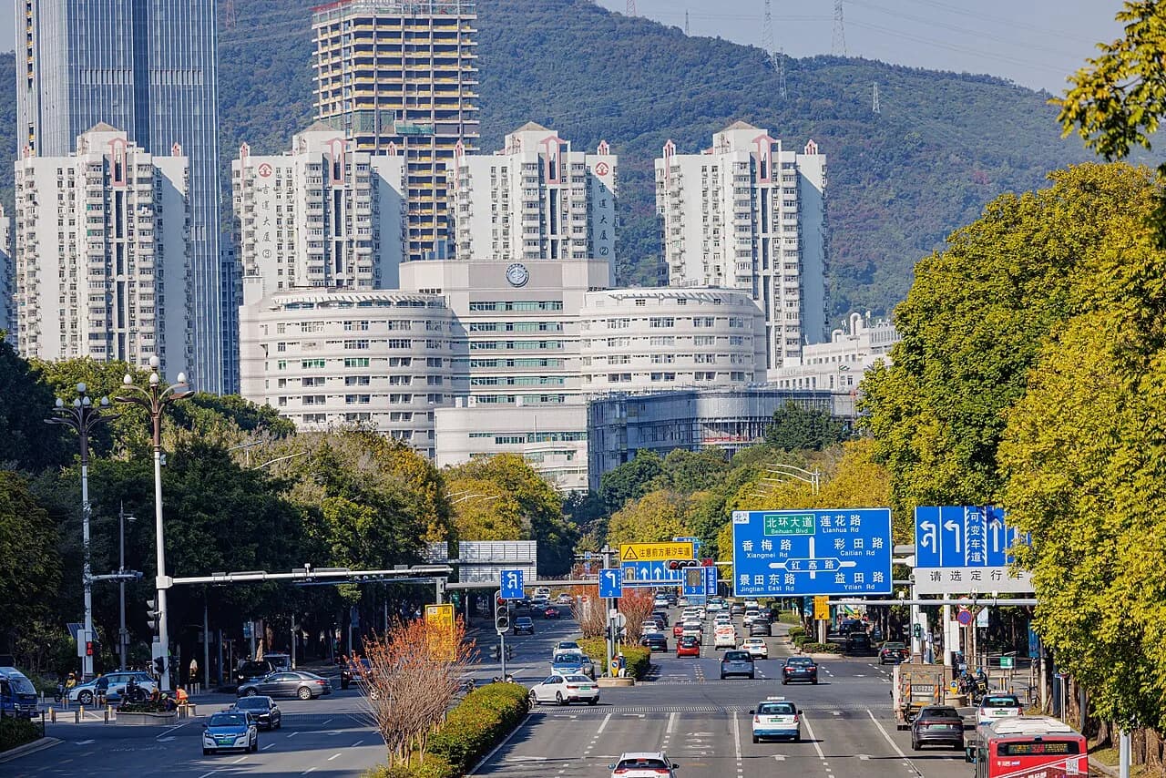 Peking University Shenzhen Hospital — Hospital exterior · photographed in 2022